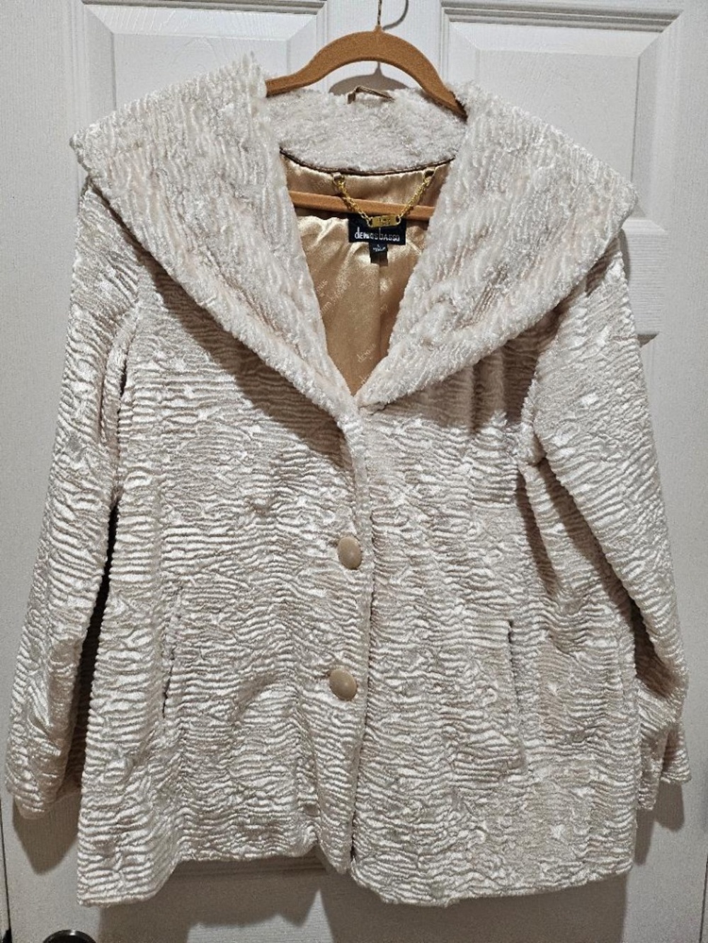 Dennis Basso Faux Persian Lamb jacket